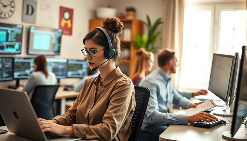 remote call center staff