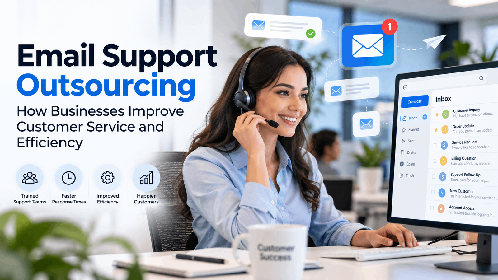Email support outsourcing services for business customer support