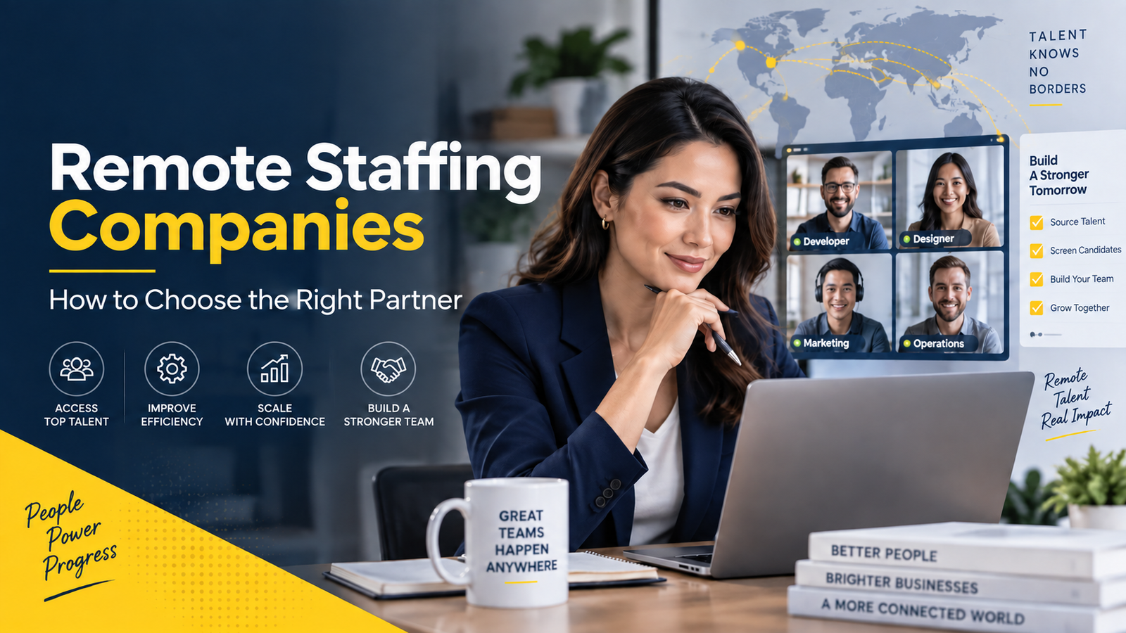 Remote staffing companies helping businesses build flexible remote teams