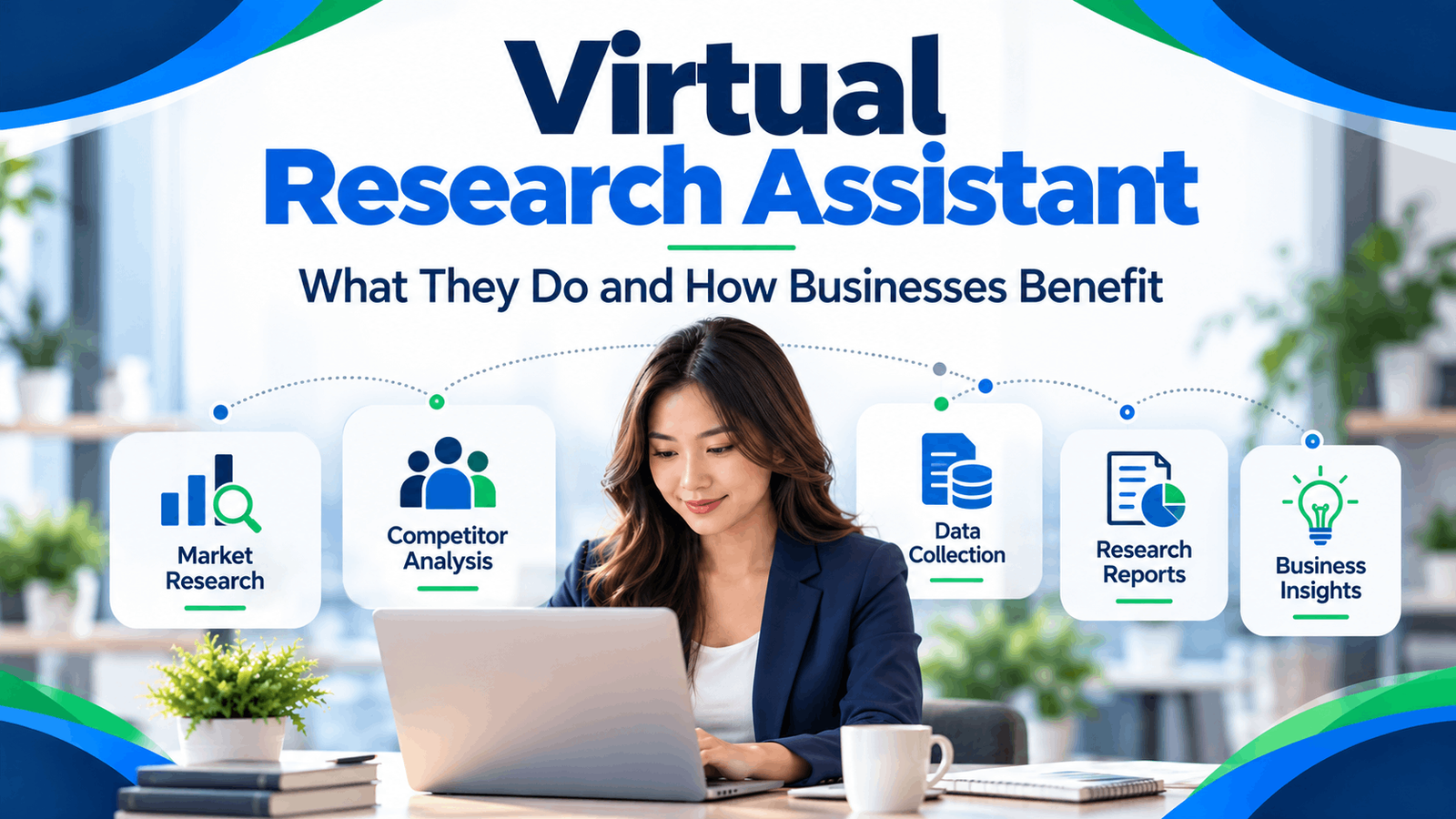 Virtual research assistant conducting market research and competitor analysis for U.S. businesses