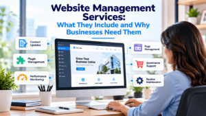 Website management services for business website maintenance